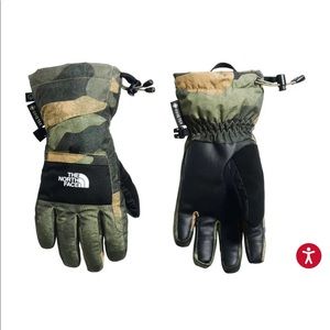 The North Face Youth Montana Etip Gore-Tex Glove - Burnt Olive Green